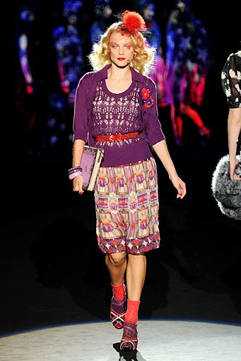 Anna Sui. New York Fashion Week Spring/Summer 2012. New York Fashion Week SS 2012. [Photo by Frazer Harrison/Getty Images for Mercedes-Benz Fashion Week]