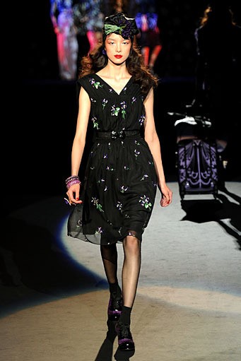 Anna Sui. New York Fashion Week Spring/Summer 2012. New York Fashion Week SS 2012. [Photo by Frazer Harrison/Getty Images for Mercedes-Benz Fashion Week]