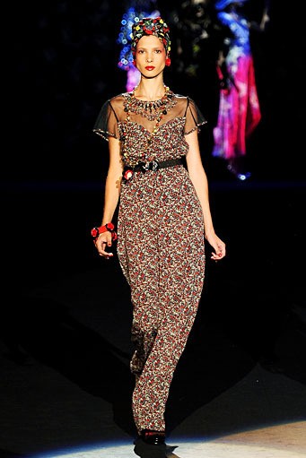 Anna Sui. New York Fashion Week Spring/Summer 2012. New York Fashion Week SS 2012. [Photo by Frazer Harrison/Getty Images for Mercedes-Benz Fashion Week]