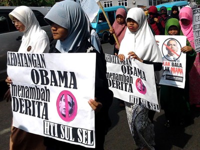 HTI Sulsel Juga Gelar Aksi Tolak Obama