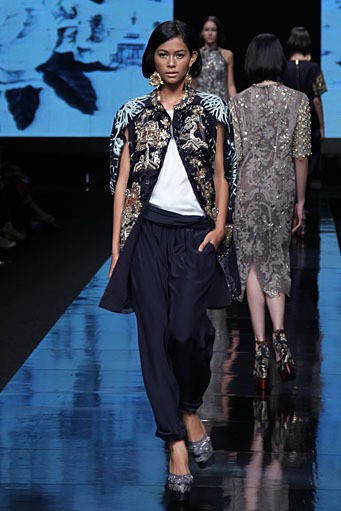 Biyan Wanaatmadja Alliance Beauty. Jakarta Fashion Week 2012 at Pacific Place Ground Floor. Jakarta. [Foto: Mohammad Abduh/Wolipop]