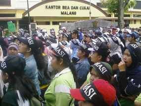 Kantongi Dukungan Bea Cukai Malang, Demo Buruh Bubar