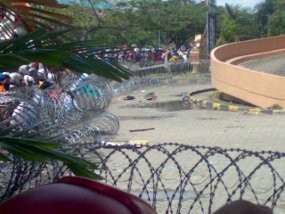 Kawasan Batam Centre Lumpuh Total Akibat Demo Buruh