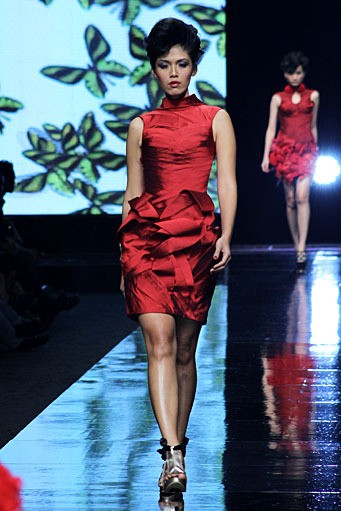 Soko Wiyanto Diagramma. Jakarta Fashion Week 2012 at Pacific Place Ground Floor. Jakarta. [Foto: Mohammad Abduh/Wolipop]