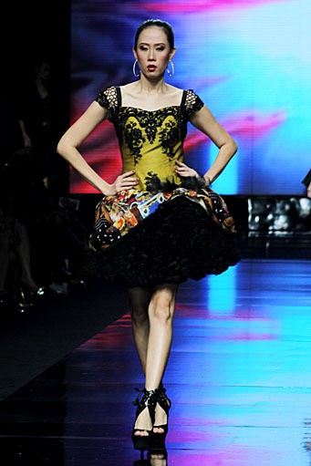 Vicky Soetono Mario & Jo. Jakarta Fashion Week 2012 at Pacific Place Ground Floor. Jakarta. [Foto: Mohammad Abduh/Wolipop]