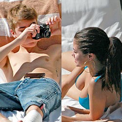 Liburan, Justin Bieber Asyik Memotret Selena Berbikini
