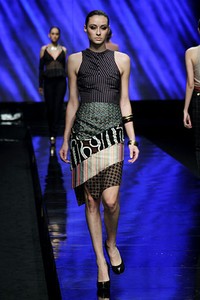 Delly Andriani Geometrikal Batik Lomba Perancang Mode 2011. Jakarta Fashion Week 2012 at Pacific Place Ground Floor. Jakarta. [Foto: Mohammad Abduh/Wolipop]