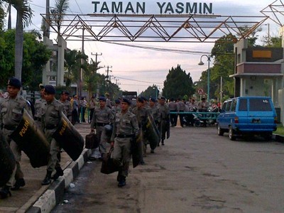 Polisi Blokade GKI Yasmin