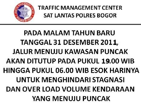 Puncak Mulai Macet, Sistem Satu Arah Diberlakukan