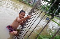 ksi tersebut perlu mendapat pemantauan orang tua karena arus sungai cukup deras dan dalam.(detikcom/Rengga Sancaya).