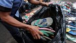 Ribuan Sandal Siap Disumbangkan ke Kapolri