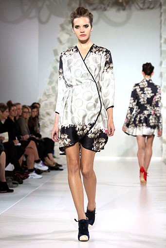 Kinder Aggugini, Spring/Summer 2012. London Fashion Week 2012. [Photo by Tim Whitby/Getty Images]