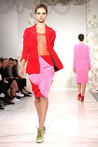 Kinder Aggugini, Spring/Summer 2012. London Fashion Week 2012. [Photo by Tim Whitby/Getty Images]