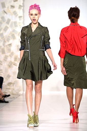 Kinder Aggugini, Spring/Summer 2012. London Fashion Week 2012. [Photo by Tim Whitby/Getty Images]