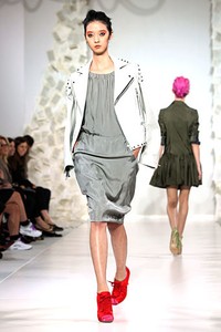 Kinder Aggugini, Spring/Summer 2012. London Fashion Week 2012. [Photo by Tim Whitby/Getty Images]