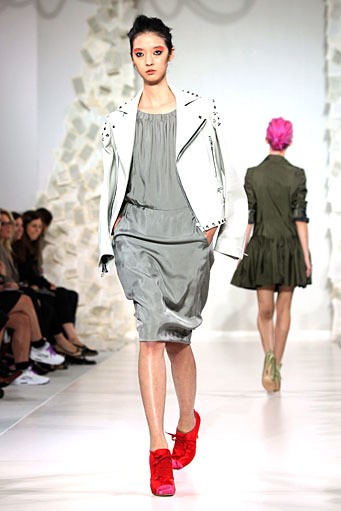 Kinder Aggugini, Spring/Summer 2012. London Fashion Week 2012. [Photo by Tim Whitby/Getty Images]