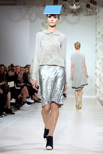 Kinder Aggugini, Spring/Summer 2012. London Fashion Week 2012. [Photo by Tim Whitby/Getty Images]