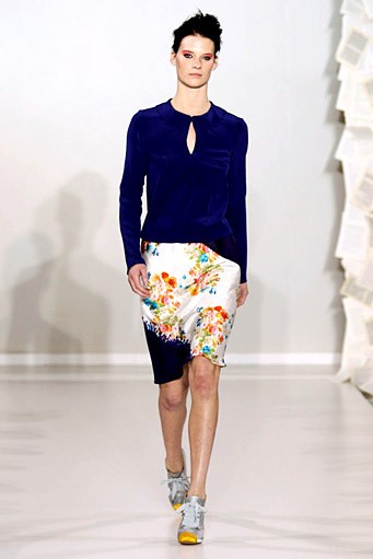 Kinder Aggugini, Spring/Summer 2012. London Fashion Week 2012. [Photo by Tim Whitby/Getty Images]