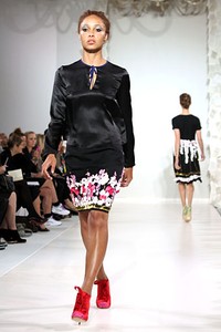 Kinder Aggugini, Spring/Summer 2012. London Fashion Week 2012. [Photo by Tim Whitby/Getty Images]