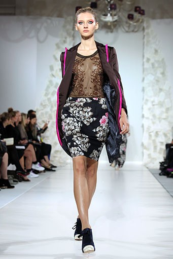 Kinder Aggugini, Spring/Summer 2012. London Fashion Week 2012. [Photo by Tim Whitby/Getty Images]