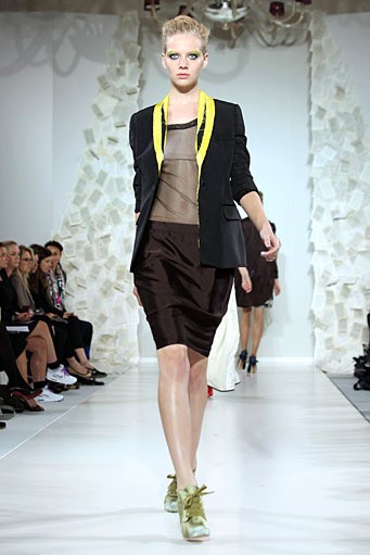 Kinder Aggugini, Spring/Summer 2012. London Fashion Week 2012. [Photo by Tim Whitby/Getty Images]