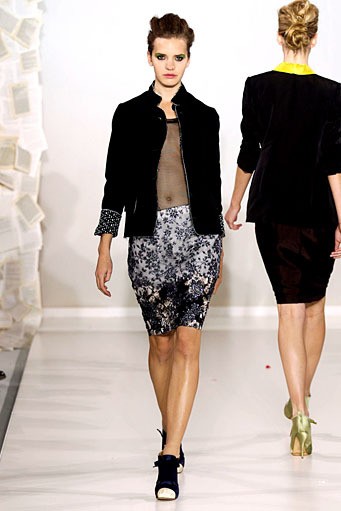 Kinder Aggugini, Spring/Summer 2012. London Fashion Week 2012. [Photo by Tim Whitby/Getty Images]