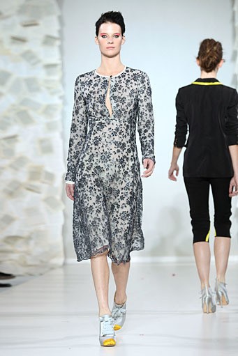 Kinder Aggugini, Spring/Summer 2012. London Fashion Week 2012. [Photo by Tim Whitby/Getty Images]
