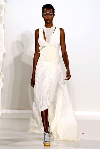 Kinder Aggugini, Spring/Summer 2012. London Fashion Week 2012. [Photo by Tim Whitby/Getty Images]