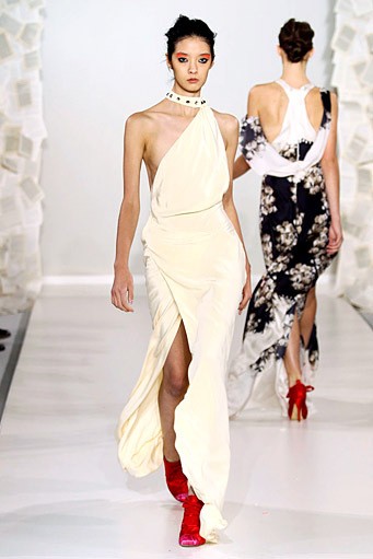 Kinder Aggugini, Spring/Summer 2012. London Fashion Week 2012. [Photo by Tim Whitby/Getty Images]