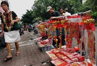 Kawasan Pasar Pancoran Glodok, Tamansari, terkenal sebagai pusatnya penjualan pernak-pernik Imlek. Rengga Sancya/detikcom.