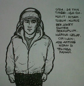 Ciri Rekan Penusuk Mahasiswa UPI Memakai Anting