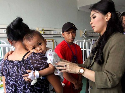 Inggrid Kansil Peduli Bocah Penderita Bocor Jantung