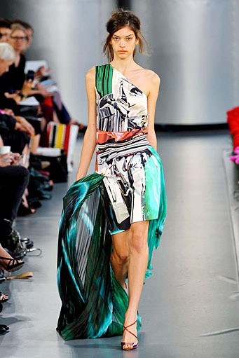 Mary Katrantzou, Spring/Summer 2012. London Fashion Week 2012. [Photo by Stuart Wilson/Getty Images]