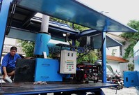 Alat pemusnahan narkoba siap bekerja. Rengga Sancaya/detikcom.