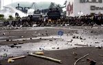Demo Bubar, Batu-batu Berserakan di DPR