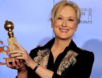 Meryl Streep The Iron Lady, Aktris Terbaik Golden Globe 2012