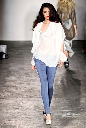 Jena Theo, Spring/Summer 2012. London Fashion Week 2012. [Photo by Tim Whitby/Getty Images]