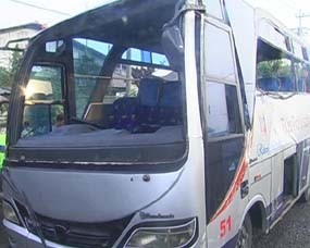 Dua Sopir Bus Terlibat Kecelakaan di By Pass Krian Diperiksa