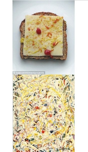 Dua Seniman Melukis Sandwich a la Lukisan Terkenal