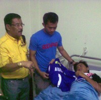 Jenguk Ikhsan di RS, Airlangga Turut Prihatin
