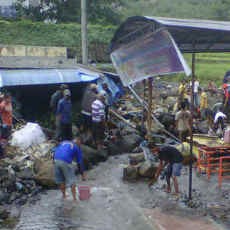 Pasca Banjir Bandang di Pacet, Saluran Irigasi Jebol