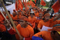 Aksi ini dilakukan oleh pedagang dari Stasiun Cikini, Gondangdia, dan Juanda. Jhoni Hutapea/detikcom