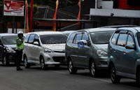 Kemacetan terpantau sepanjang 4 km yakni dari Km 79 hingga ke lokasi kecelakan maut. Fikri Hidayat/detikcom.