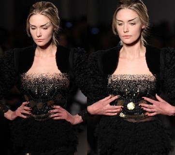  Gaun Melorot  Payudara Model Ngintip di New York Fashion Week