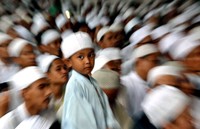 Anak-anak pun juga hadir di Islamic Center Indonesia, Kwitang, untuk memperingati Maulid Nabi SAW.