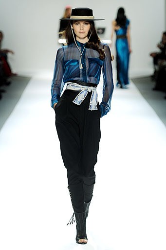 Carlos Miele, Fall/Winter 2012. New York Fashion Week 2012. [Photo by Stephen Lovekin/Getty Images for Mercedes-Benz Fashion Week]