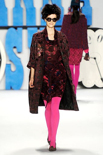 Anna Sui. Fall/Winter 2012. New York Fashion Week FW 2012. [Photo by Frazer Harrison/Getty Images for Mercedes-Benz Fashion Week]