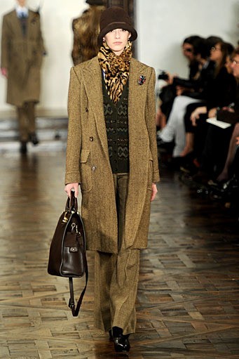 Ralph Lauren, Fall/Winter 2012. New York Fashion Week 2012. [Photo by Frazer Harrison/Getty Images for Mercedes-Benz Fashion Week]