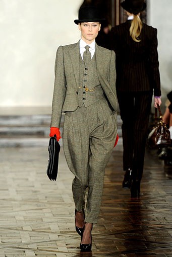 Ralph Lauren, Fall/Winter 2012. New York Fashion Week 2012. [Photo by Frazer Harrison/Getty Images for Mercedes-Benz Fashion Week]