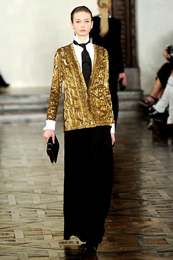 Ralph Lauren, Fall/Winter 2012. New York Fashion Week 2012. [Photo by Frazer Harrison/Getty Images for Mercedes-Benz Fashion Week]